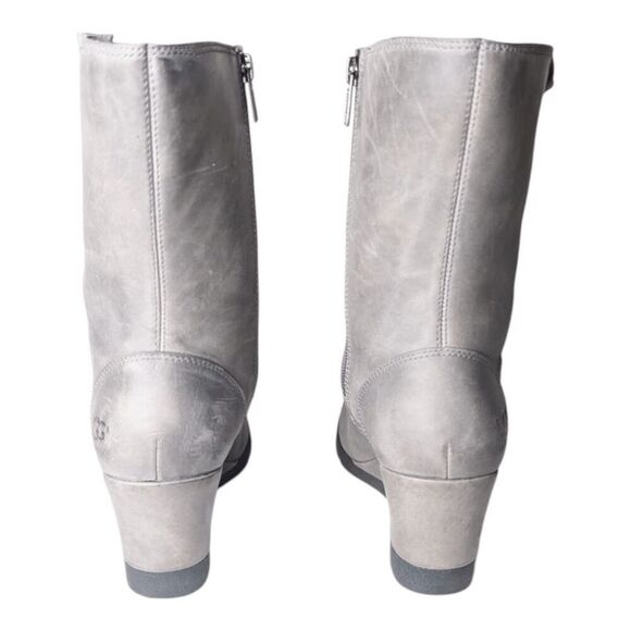 UGG Joely Charcoal Leather Wedge Boot Size 6 - Picture 5 of 8